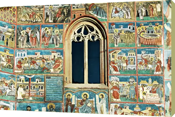 Frescoes in Voronet Monastery (UNESCO)