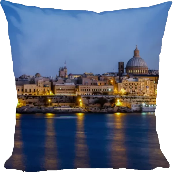 View from Sliema on Valletta in the evening