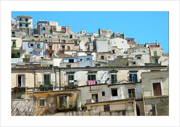 View at the old town of Modica Italy