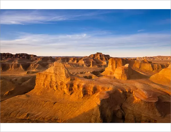 The Gobi Desert with dramatic sky at china