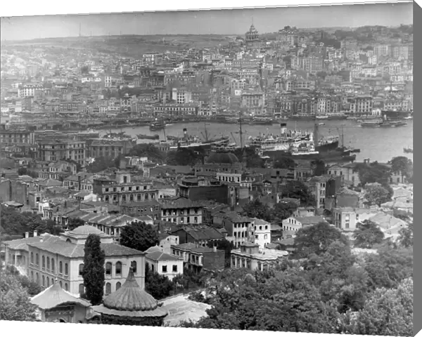 Istanbul. circa 1960: Capital of Turkey, the old walled town of Istanbul