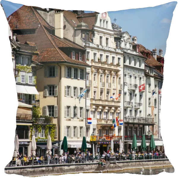 Houses at the waterfront, Lucerne, Switzerland