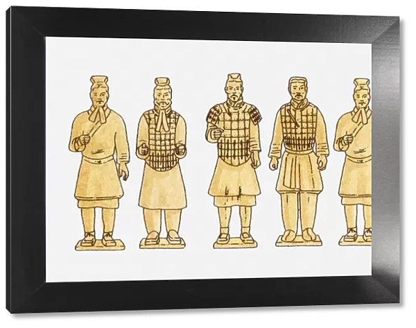 Illustration of Terracotta Army, circa 210 BC