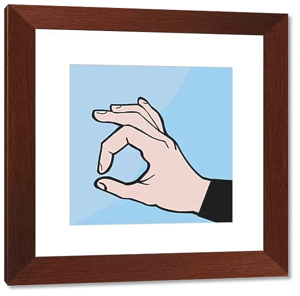 Digital illustration of OK hand gesture