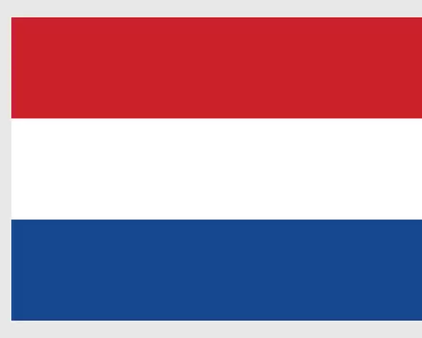 Illustration of flag of the Netherlands, a horizontal tricolor of red, white, and blue