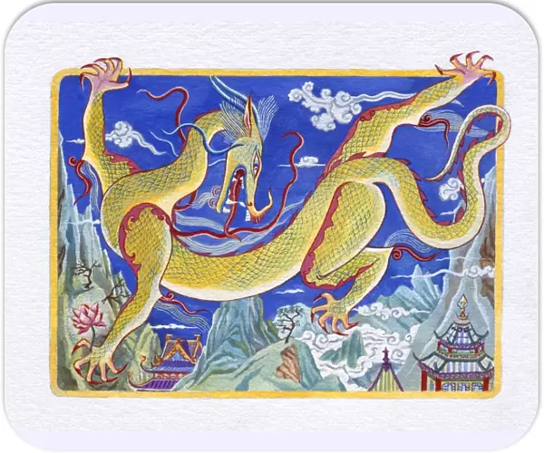 Cheerful Dragon Illustration
