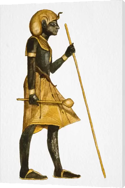 Figure of ancient Egyptian man, standing