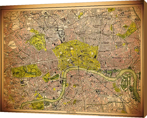 Historic map of London