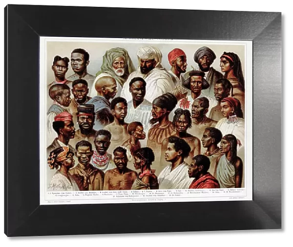 African ethnicity chromolithograph 1895