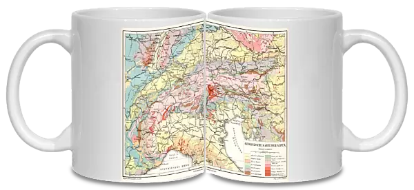 Alps Geological Map 1895