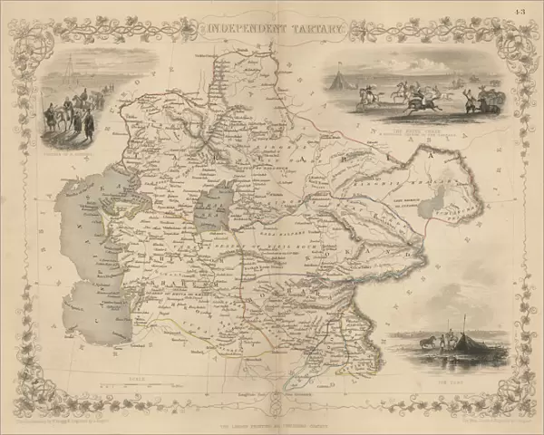 Antique map of Independent Tartary