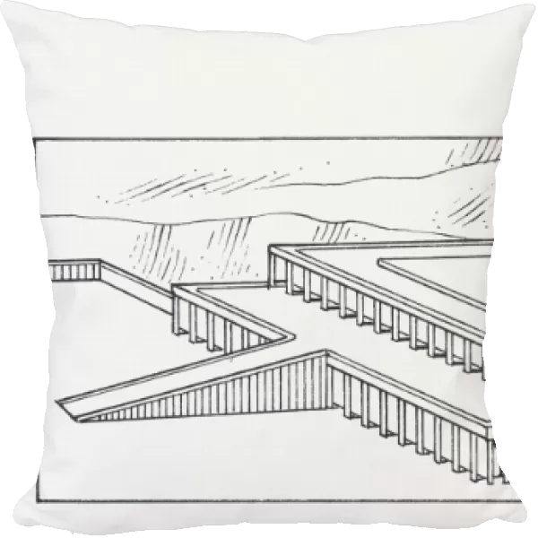 Black and white illustration of pyramid