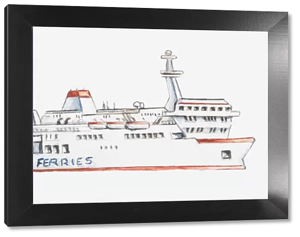 Illustration of a passenger ferry