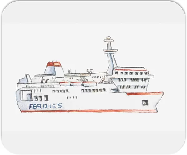 Illustration of a passenger ferry