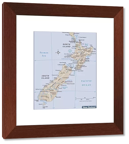 New Zealand country map