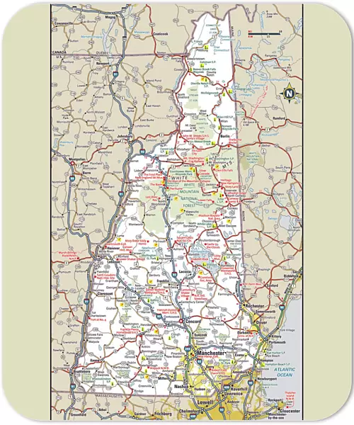New Hampshire Highway Map
