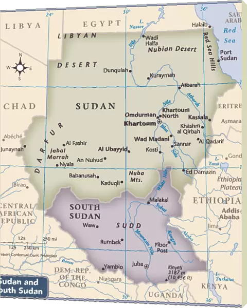 Sudan country map
