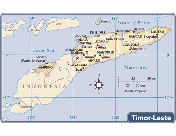 Timor Leste country map