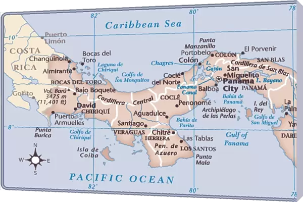 Panama country map