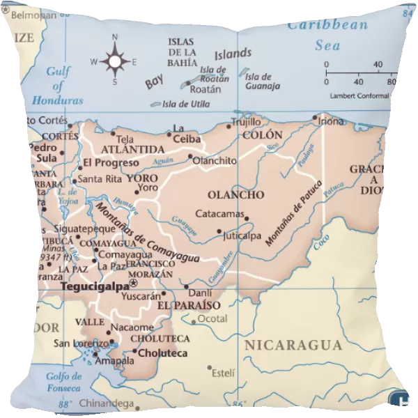 Honduras country map