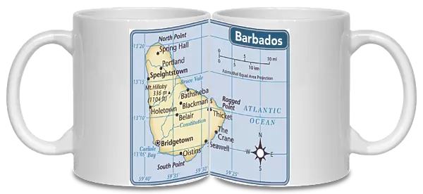 Barbados country map