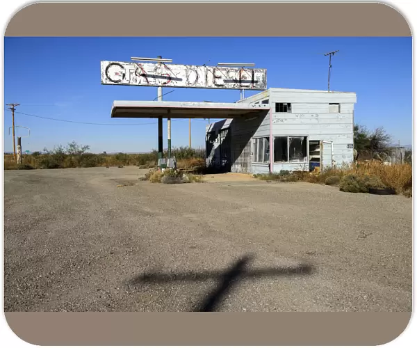 Abandoned gas station at San Simon, Arizona, USA