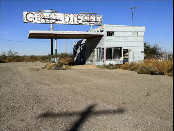 Abandoned gas station at San Simon, Arizona, USA