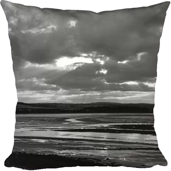 budle bay, black and white, budle bay, cloud, clouds, day, environment, low tide
