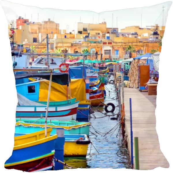 Fishing boats in harbor of Marsaxlokk