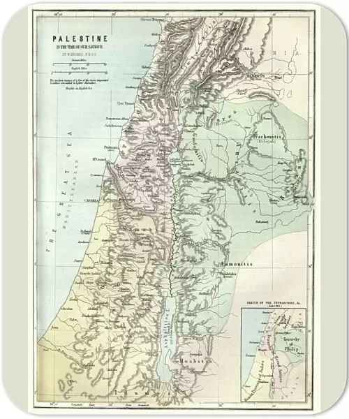 Map of Palestine in the time of Jesus Christ