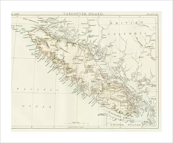 Vancouver island map 1885
