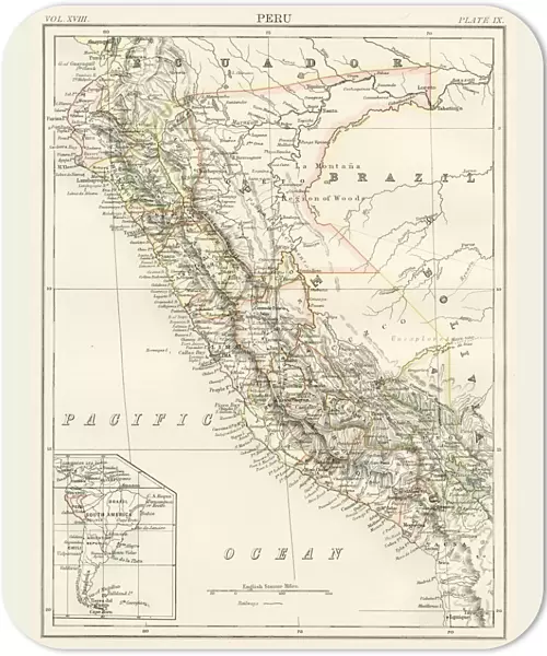 Peru map 1885