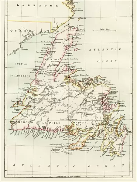 Newfoundland map 1884
