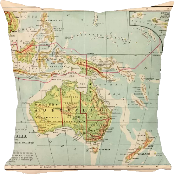 Australia and pacific islands map 1898