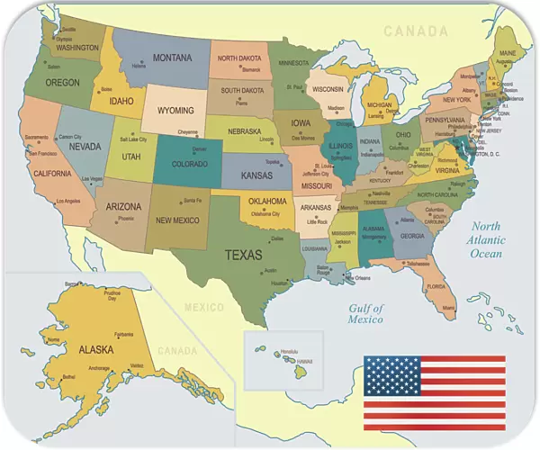 USA Map - illustration
