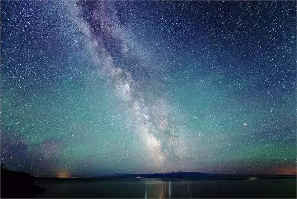 Milky Way Night Sky with Air Glow Light