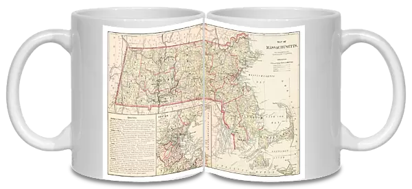 Map of Massachusetts 1877