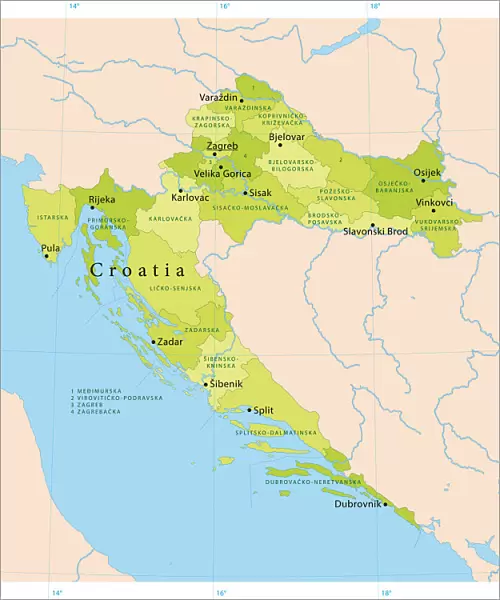 Croatia Vector Map