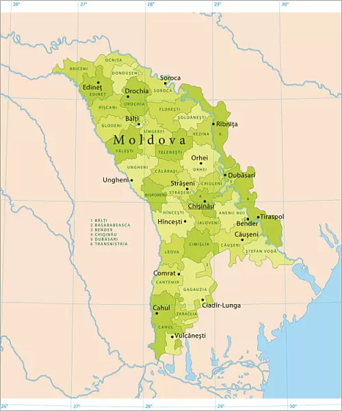 Moldova Vector Map