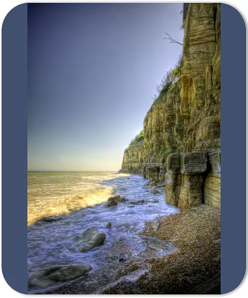Cliffside. The cliffside at Pett Level near Winchelsea Beach in South England near Rye