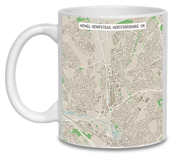 Hemel Hempstead Hertfordshire UK City Street Map