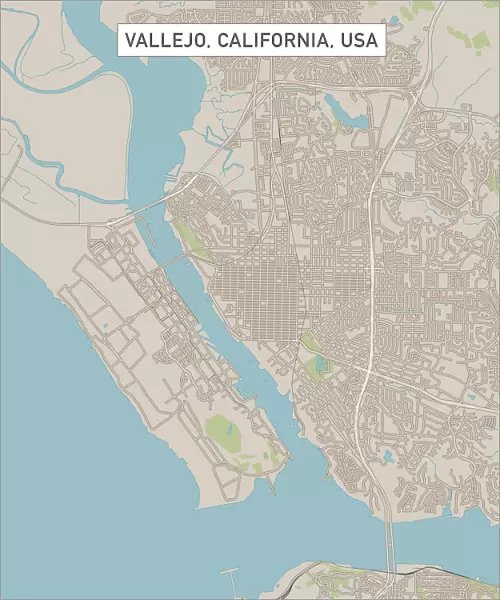 Vallejo California US City Street Map