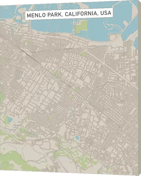 Menlo Park California US City Street Map