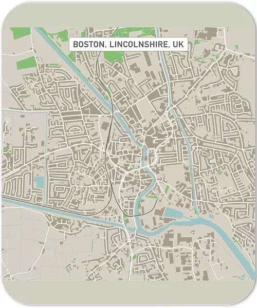 Boston Lincolnshire UK City Street Map