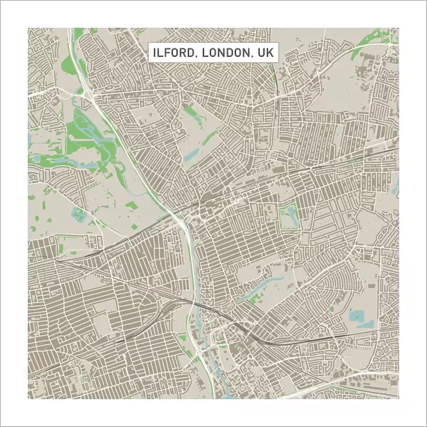 Ilford London UK City Street Map