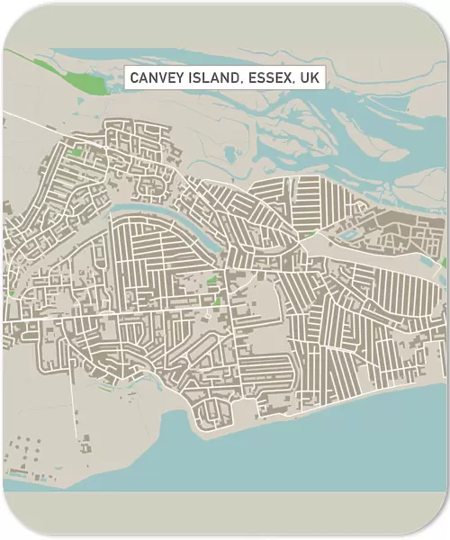 Canvey Island Essex UK City Street Map