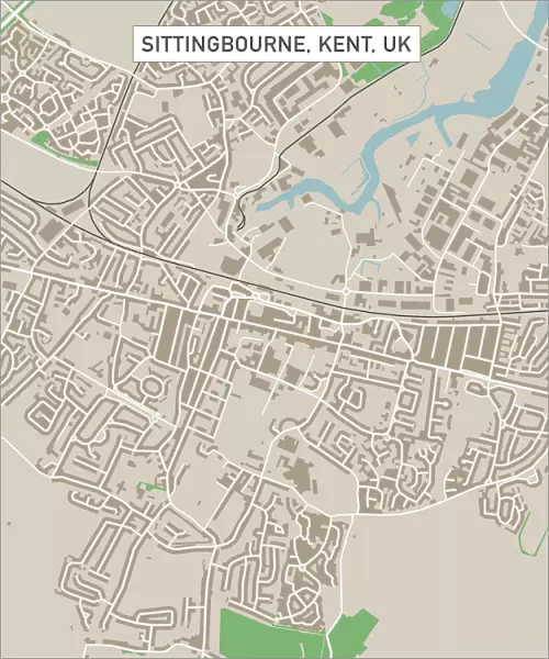 Sittingbourne Kent UK City Street Map