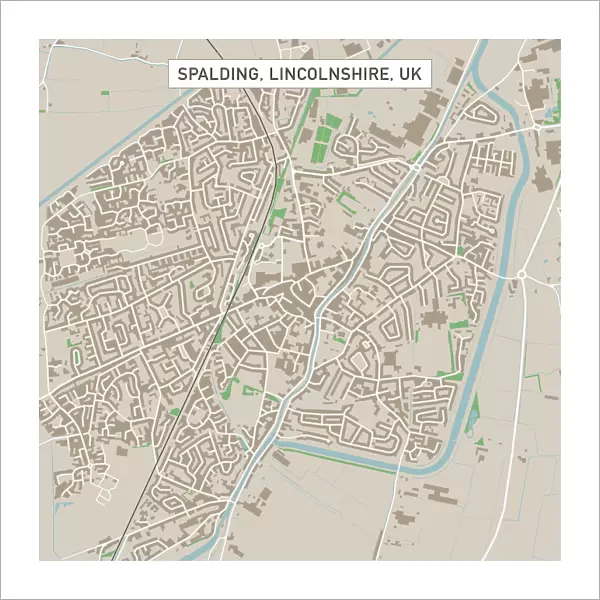 Spalding Lincolnshire UK City Street Map