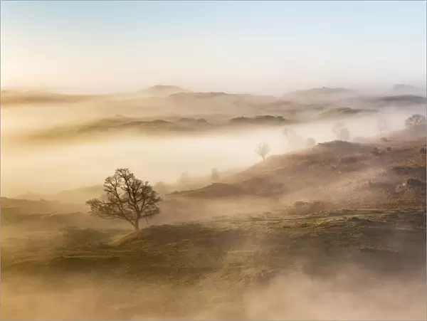 Atmospheric Lake District landscape. UK