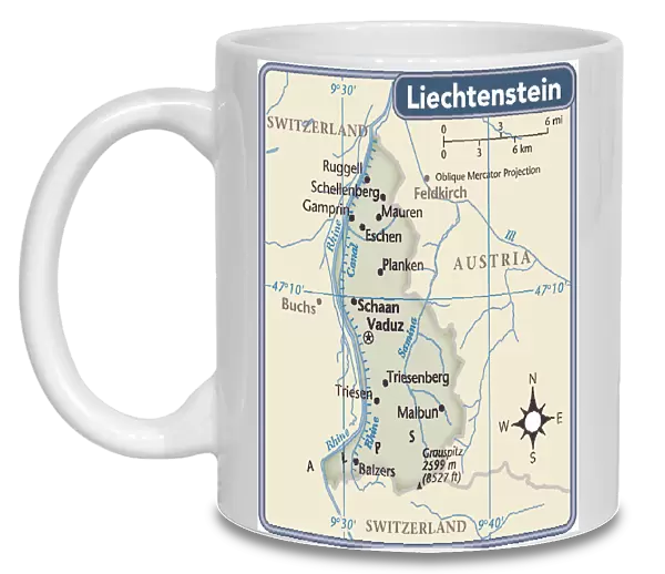 Liechtenstein country map